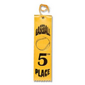 2"x8" 5th Place Stock Event Ribbons (Baseball) Carded